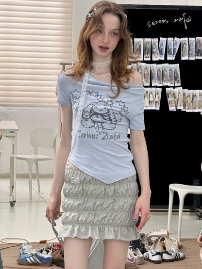 Irregular Short Sleeve T-Shirt【s0000012231】