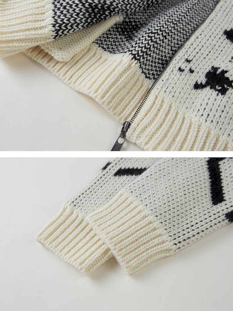 Fair Isle Autumn Knit Cardigan Jacket【s0000014388】