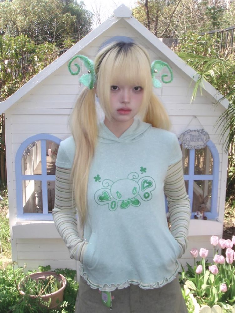 Long Sleeve Hooded Bottom Shirt【s0000012197】