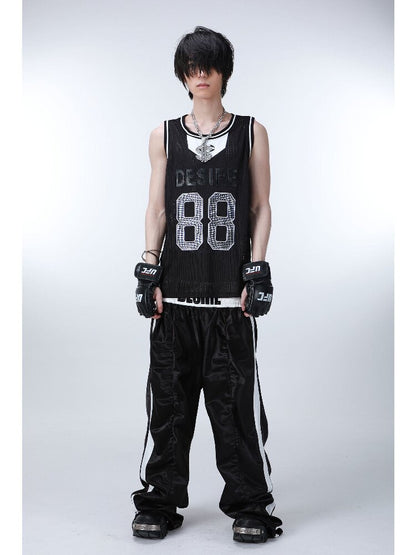 Diamond Letter Nylon Boxing Pants【s0000016183】
