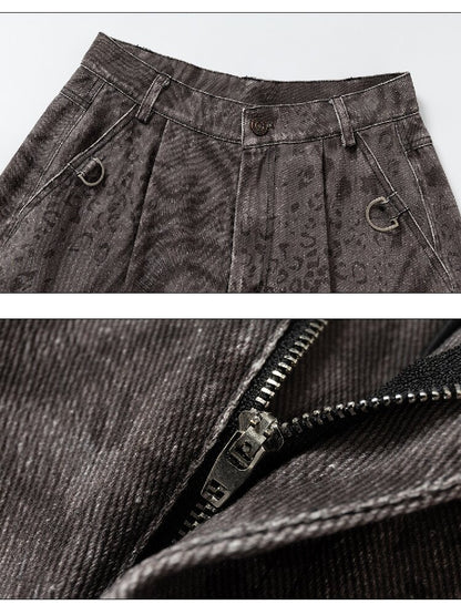 Vintage Leopard Cargo Shorts【s0000016256】