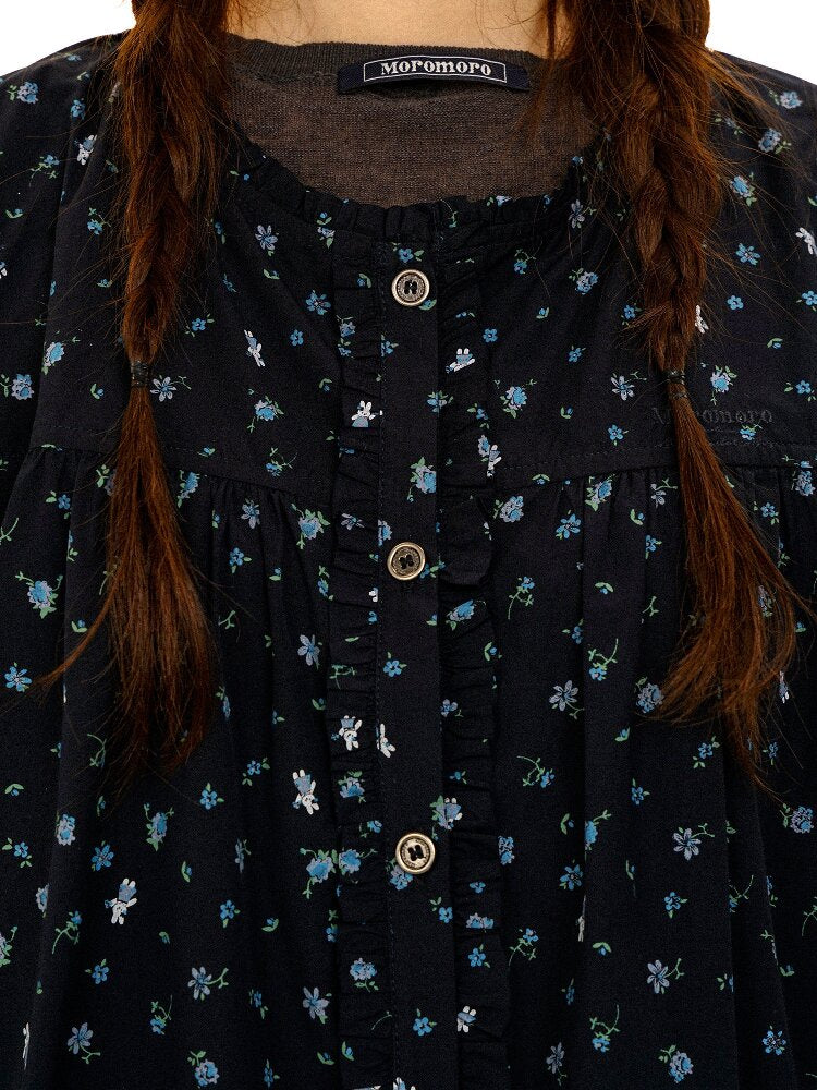 Hand Painted Floral Lace Shirt【s0000017933】