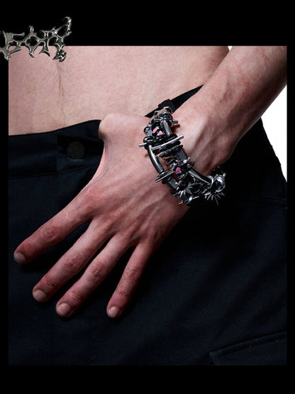 Heavy Crafted Metal Punk Necklace【s0000018861】