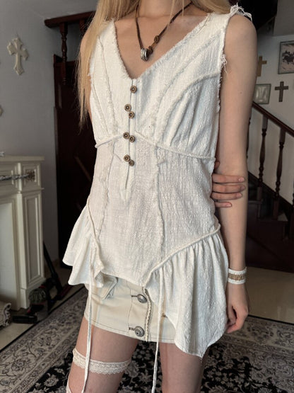 Forest Vintage Irregular Vest Strap【s0000017976】