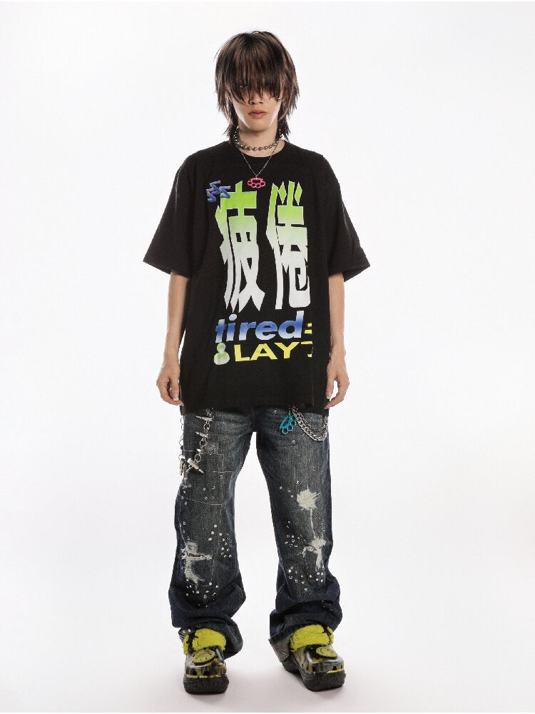 Slogan Print Casual T Shirt【s0000019128】
