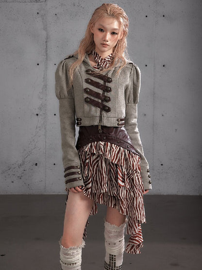 Hooded Fleece Napoleon Jacket【s0000019155】