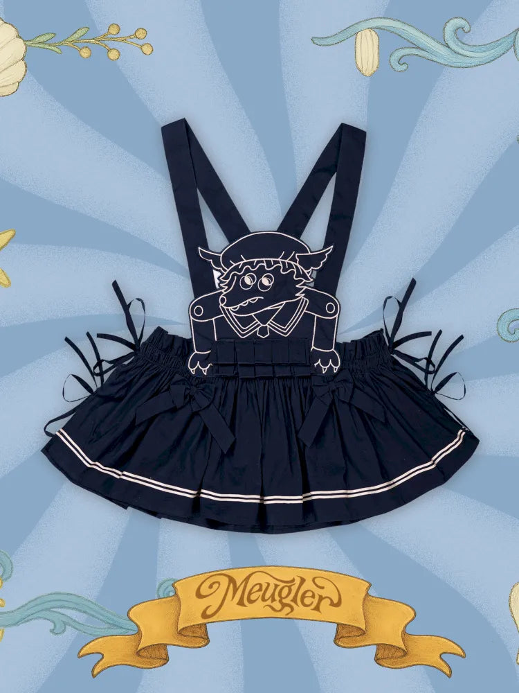 Navy Blue Layered Vest Apron【s0000014156】