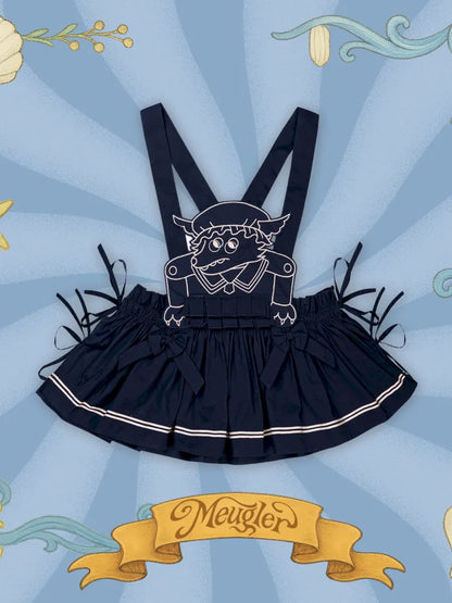 Navy Blue Layered Vest Apron【s0000014156】