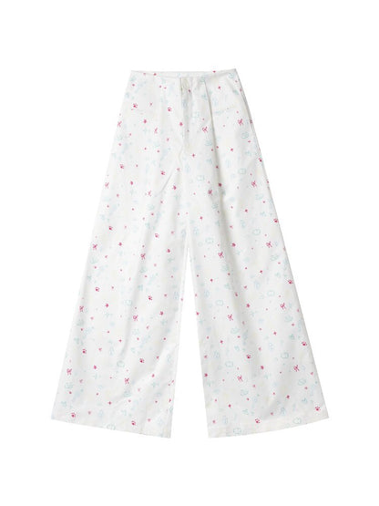 Kitten Full Print Wide Leg Pant【s0000015866】