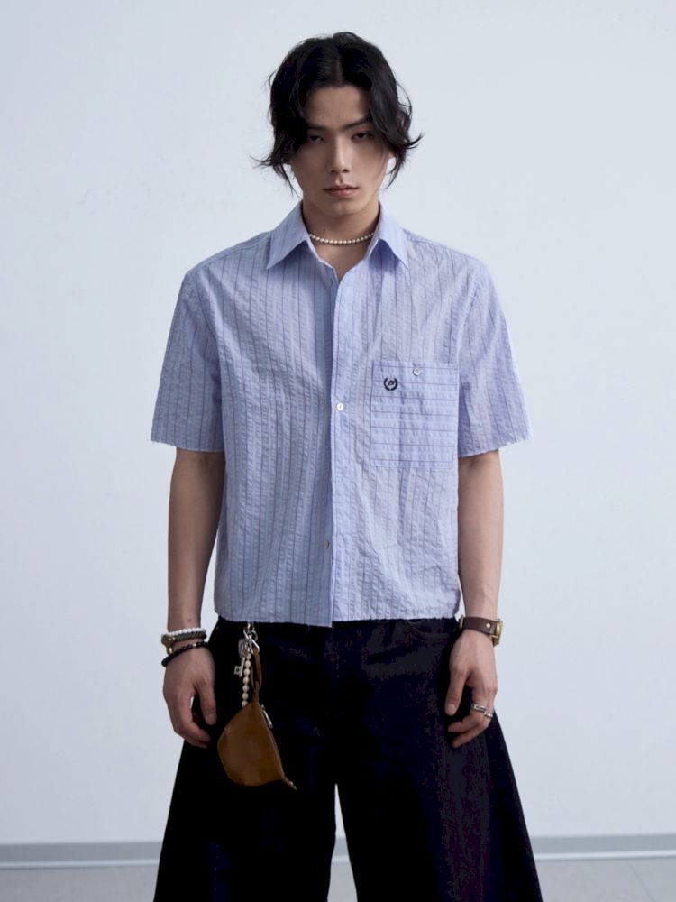 Striped Short Sleeve Shirt【s0000013198】