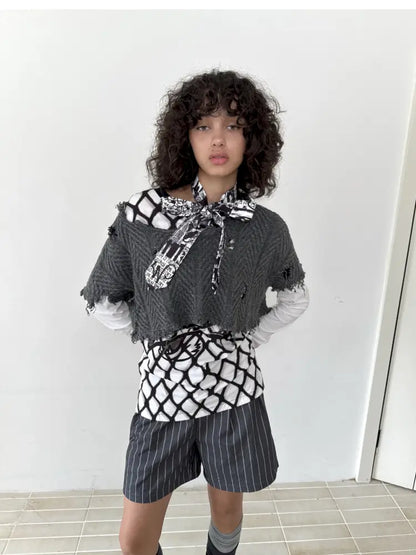 Loose-Fit Vertical-Stripe Suit Shorts【s0000014210】