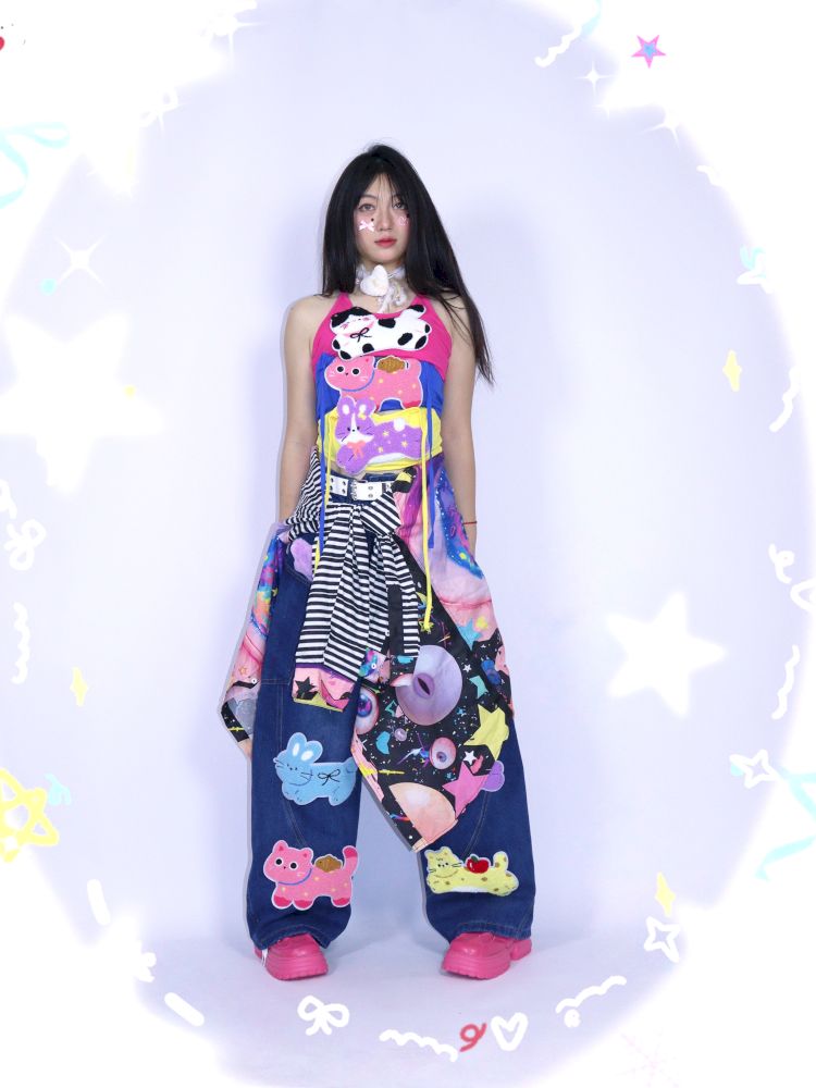 Original dopamine fun straps hanging neck camisole【s0000013277】