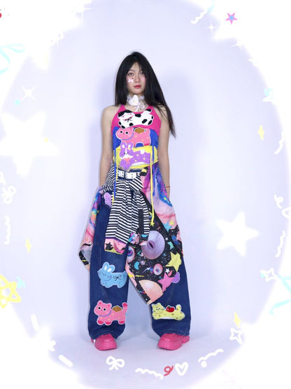 Original dopamine fun straps hanging neck camisole【s0000013277】