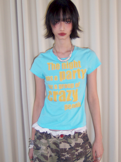 Letter Print Short Sleeve T-Shirt【s0000012423】