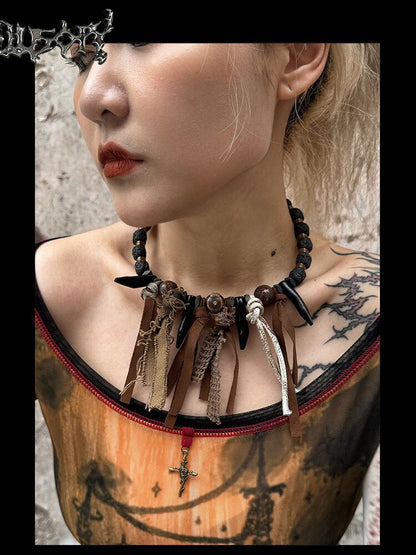 Handmade Wasteland Punk Choker【s0000018891】