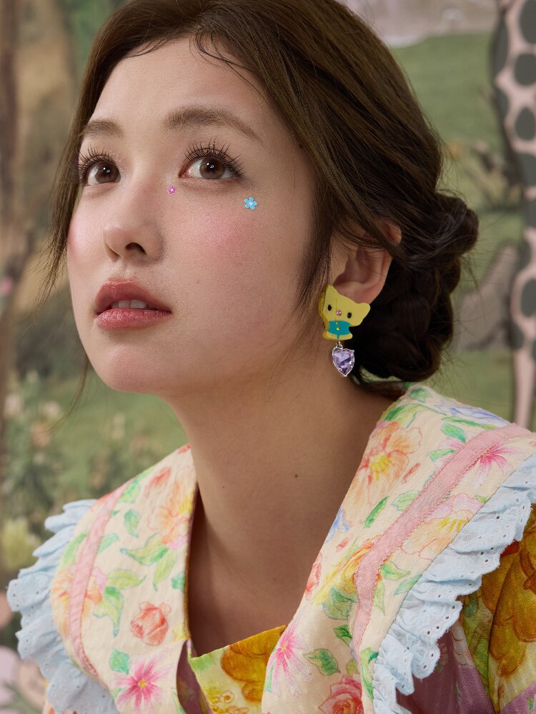Cartoon Rhinestone Necklace Earrings【s0000017122】