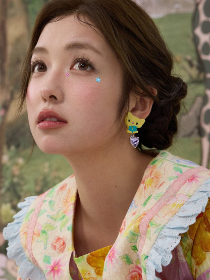 Cartoon Rhinestone Necklace Earrings【s0000017122】