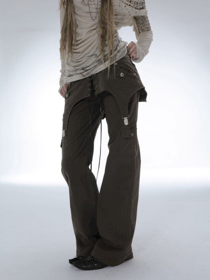 Straight-Leg Pocket Workwear Pants【s0000013904】