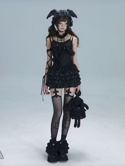 Ballet Style Slouchy Cake Lace Top【s0000013488】