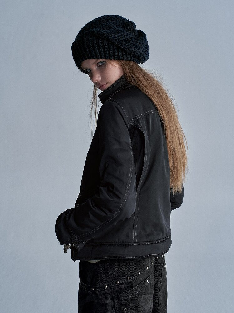 Metallic Black Quilted Jacket【s0000019089】