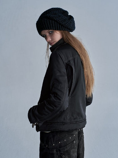 Metallic Black Quilted Jacket【s0000019089】