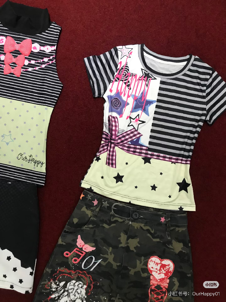 Light Sub Punk Short Sleeve Top【s0000018683】
