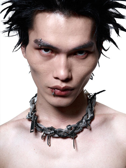 Heavy Crafted Metal Punk Bracelet【s0000018863】
