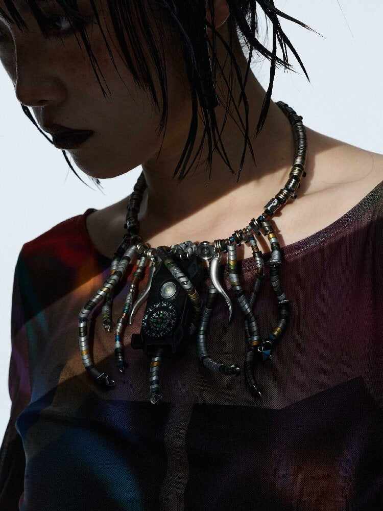 Wasteland Tech Beaded Choker【s0000018896】