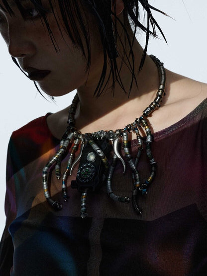 Wasteland Tech Beaded Choker【s0000018896】