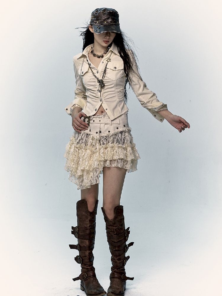 Lace Mesh Half Skirt【s0000011431】