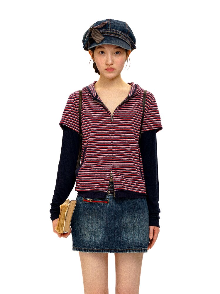 Tencel Wool Stripe Cardigan【s0000016418】