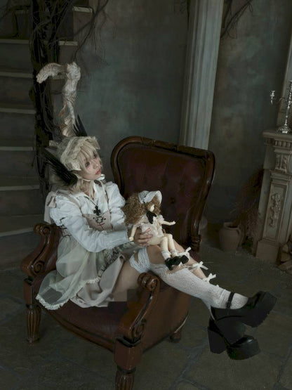 Drawstring Pull-Up Hem Mesh Babydoll Dress【s0000014434】