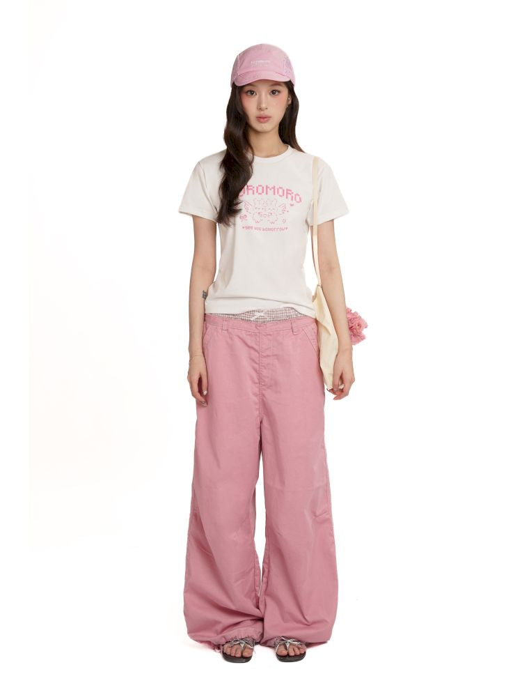 Relaxed fit adjustable cuffs casual pants【s0000012547】