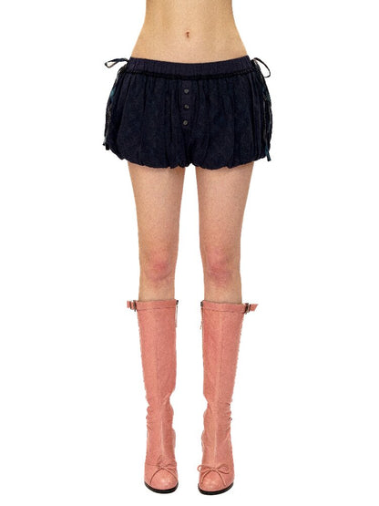 Plaid Panelled Mesh Bud Shorts【s0000016135】