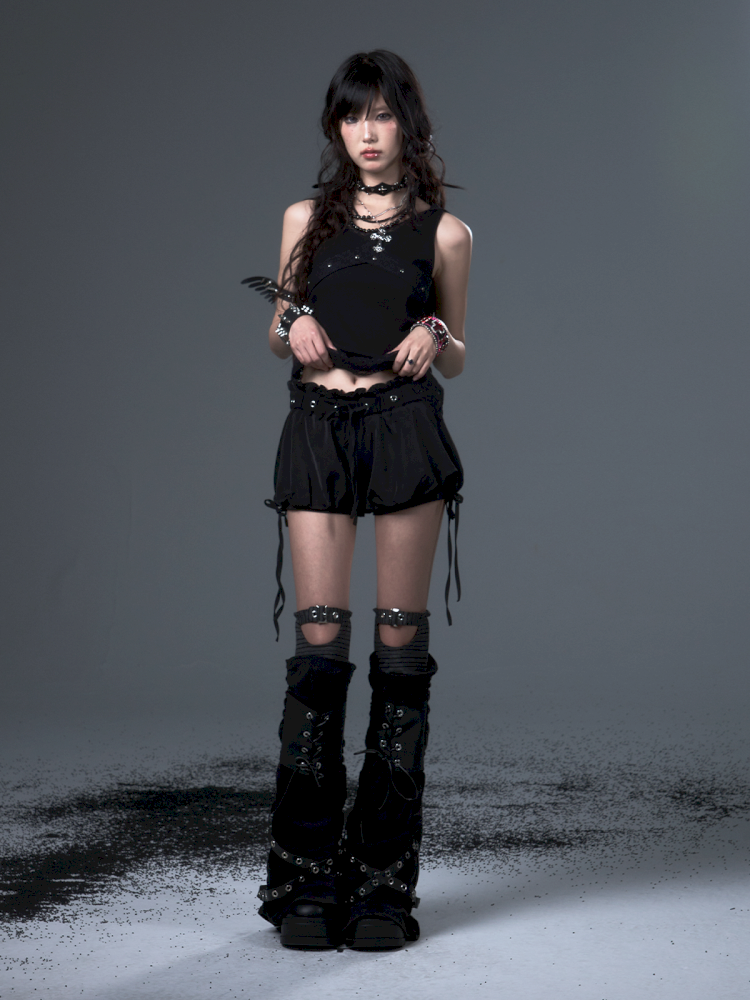 Bow Tie Rope Satin Pod Puffy Skirt【s0000012441】