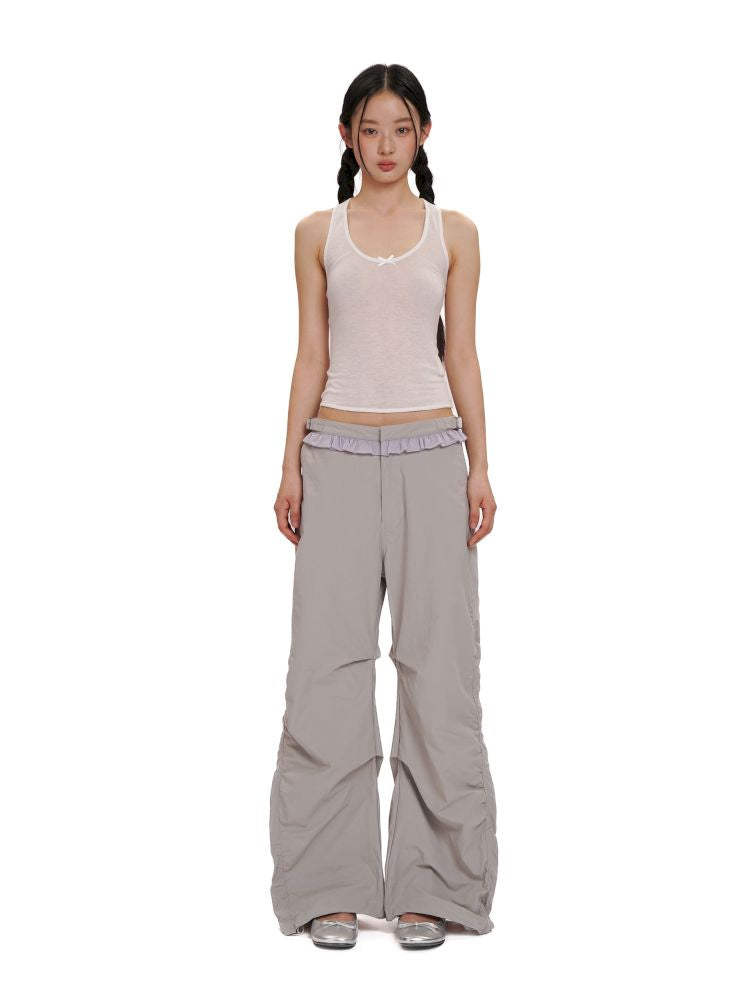 Natural Pleated Leisure Pants Sweat Suit【s0000012519】