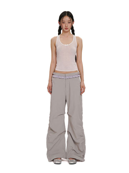 Natural Pleated Leisure Pants Sweat Suit【s0000012519】