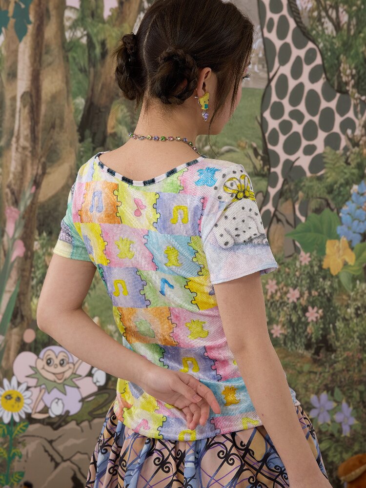 Animal Print Velvet Reversible Top【s0000017120】