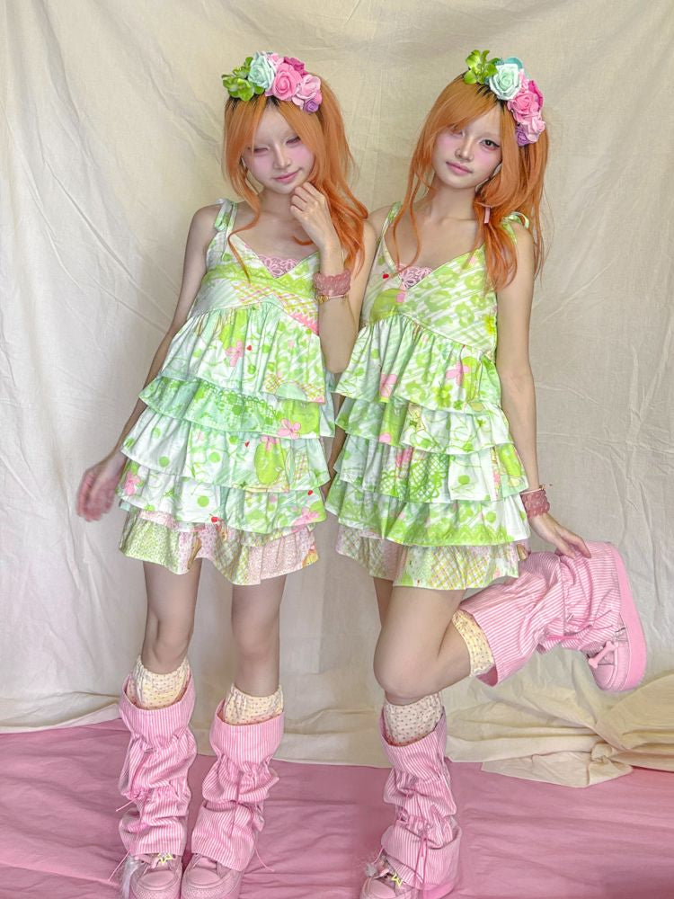 Polka Dot Stripe Drawstring Sockliner【s0000013235】