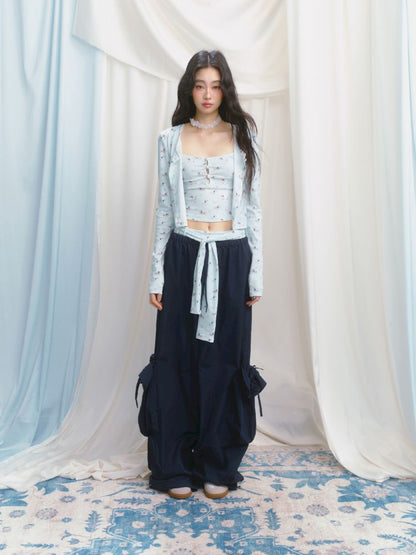 Sporty Loose Pockets Wide Leg Pants【s0000012157】