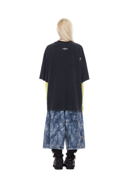 Genderless denim 8-inch shorts【s0000012982】