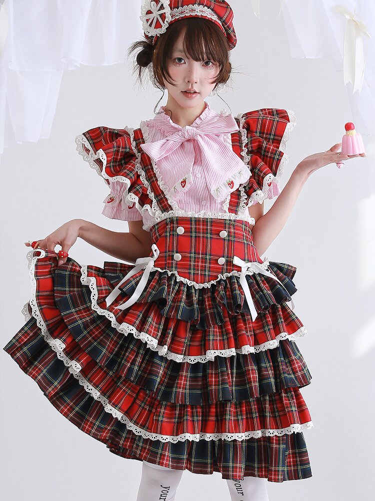 Red Retro Lolita Puffy Skirt【s0000016561】
