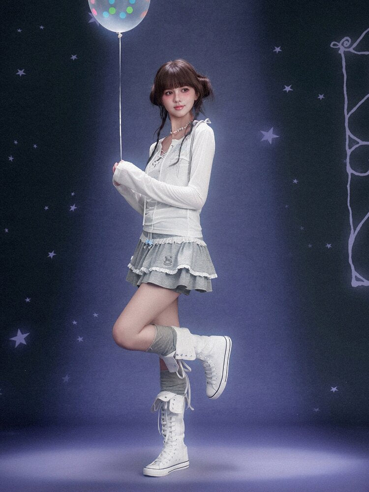 Trojan Horse Embroidered Skirt【s0000015760】