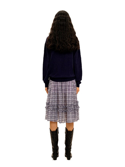 Horse Rabbit Lace Crew Neck Sweater【s0000016072】