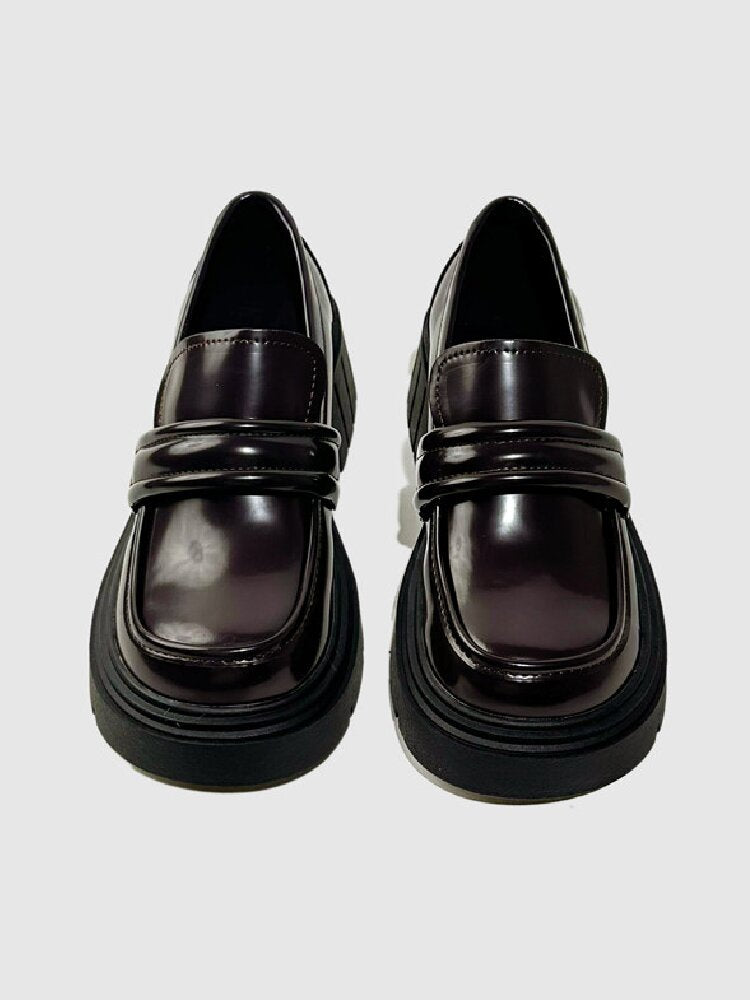 Thick Soled Casual Heel Loafers【s0000015718】