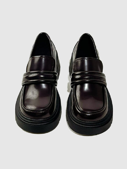 Thick Soled Casual Heel Loafers【s0000015718】