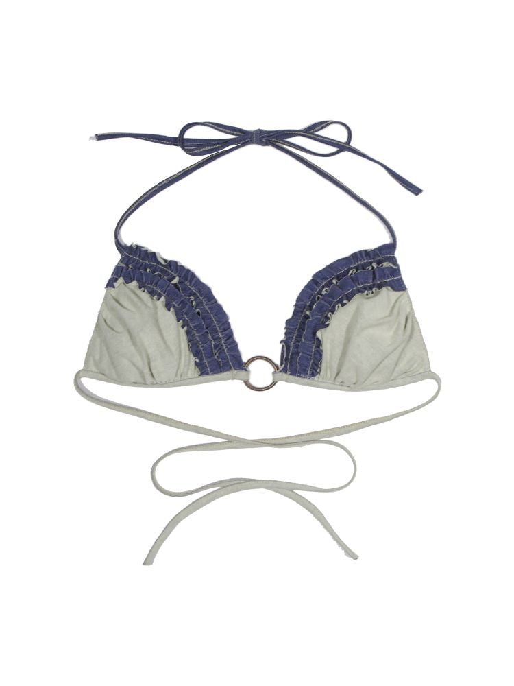 Drawstring Crash Ruffle Bikini【s0000012659】
