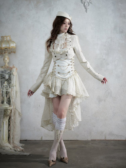 Court Victoria Lace Asymmetrical Dress【s0000017989】