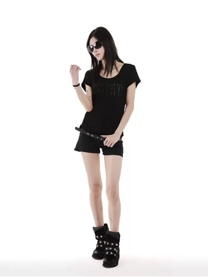 Digital Print Faux Cashmere T-Shirt【s0000018228】