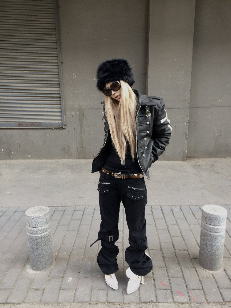 Washed Denim Metal Zip Stacking Jeans【s0000018189】